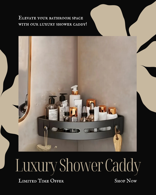 No-Drill Shower Caddy - Luxury Edition