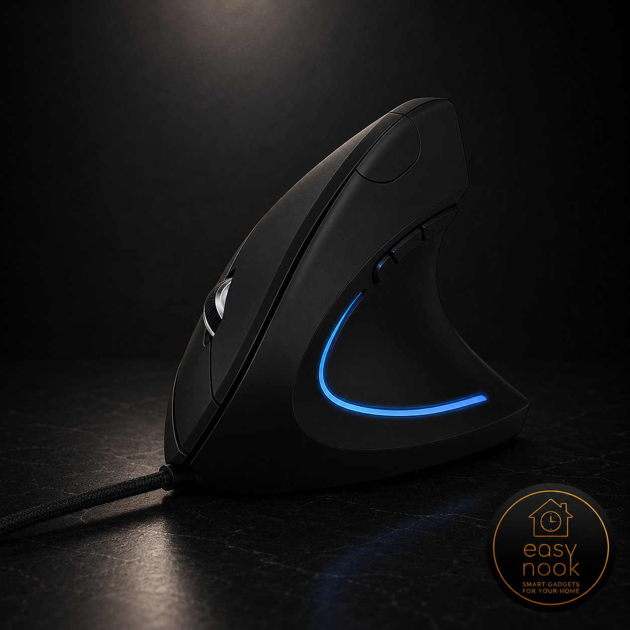 Vertical Ergonomic Gaming Mouse – Wired RGB, 3200 DPI