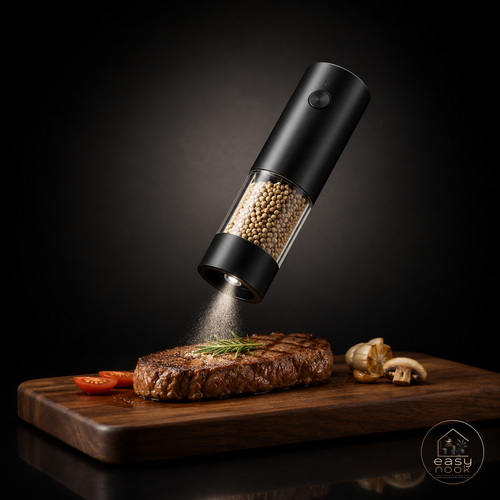 1pc/2pcs MINI USB Rechargeable Automatic Pepper Grinder Adjustable Coarseness Salt And Pepper Mill for Kitchen Spice Grinder